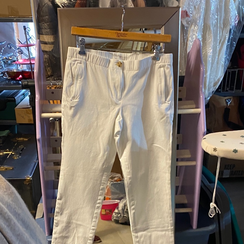 J Jill White Straight-Leg Pants